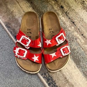 Betula Red Sandals with White Stars